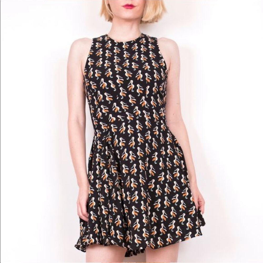 H&M Fit & Flare Circle Pelican Dress